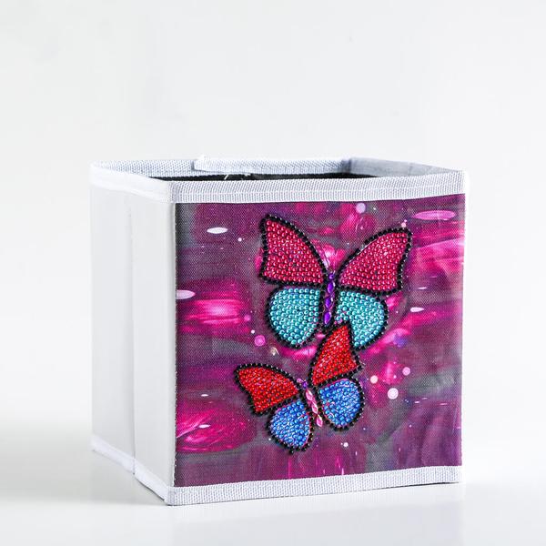 Pink Butterfly - DIY Diamond Collapsible Storage Basket