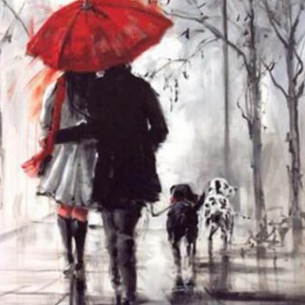 Couple Walking #1 - DIY Diamond Painting
