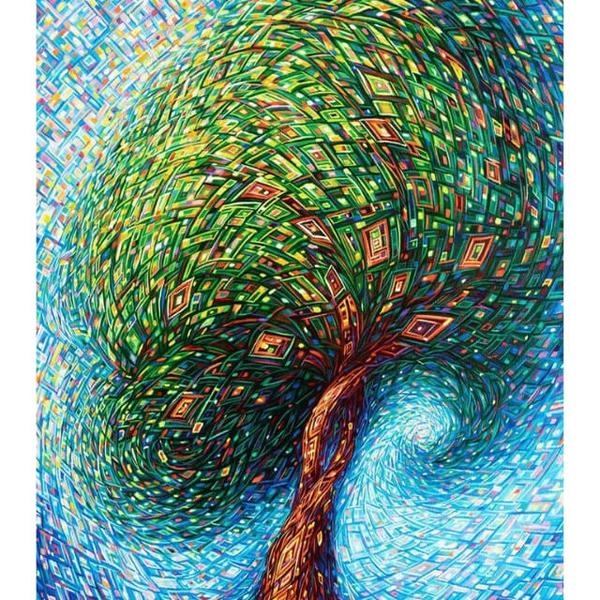 Colorful Mosaic Tree - DIY Diamond Painting