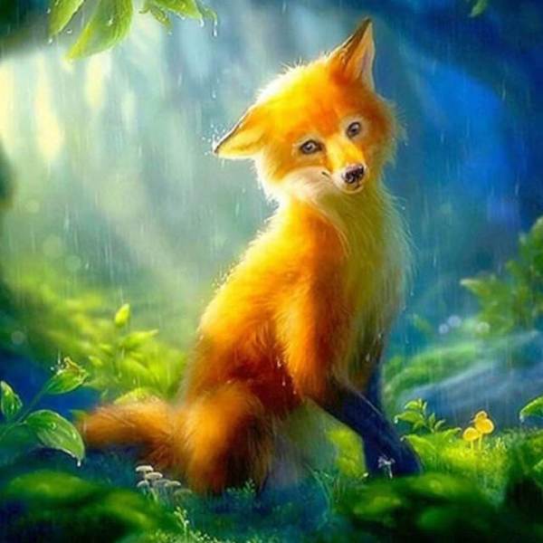 Shy Fox - DIY Diamond  Painting