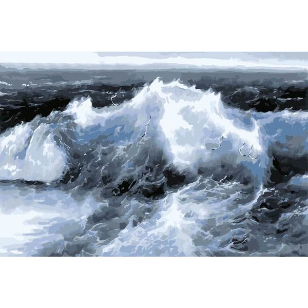 Sea Waves - DIY Painting By Numbers