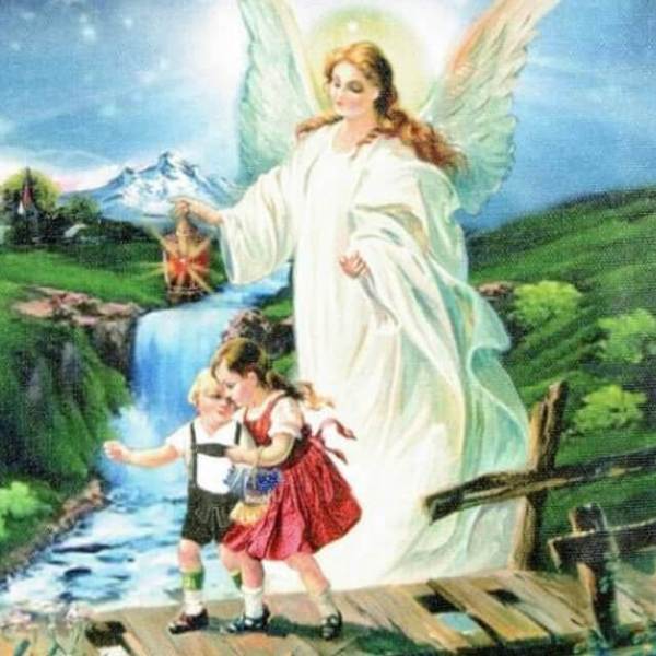 Children with Angel on the Bridge #5 - DIY Diamond Painting