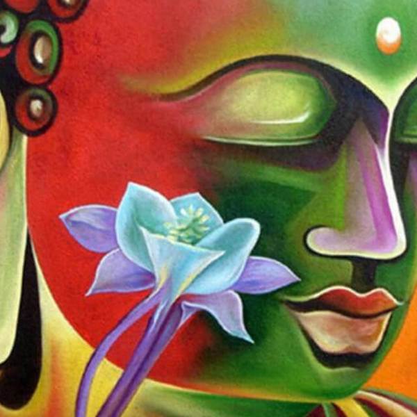 Buddha in Lotus Flower #2 - DIY Diamond Painting