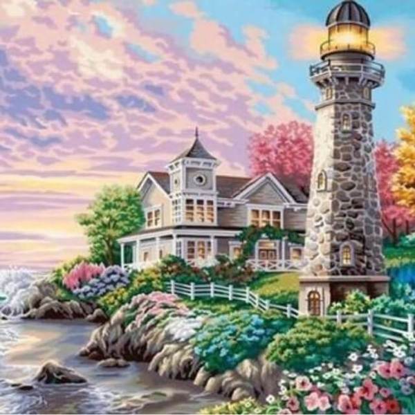 Lighthouse and a Rest House - DIY Diamond Painting