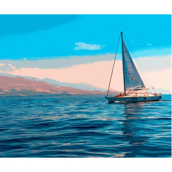 Pastel Sailboat - DIY Diamond Painting