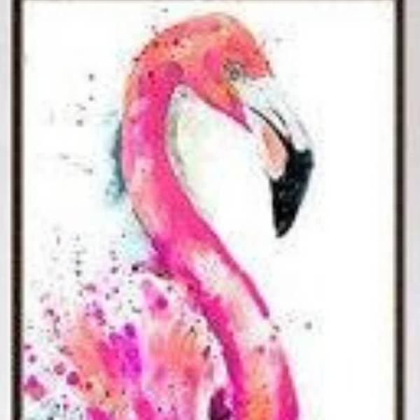 Splash Flamingo - DIY Diamond  Painting