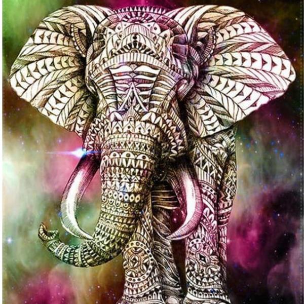 Doodle Elephant - DIY Diamond Painting