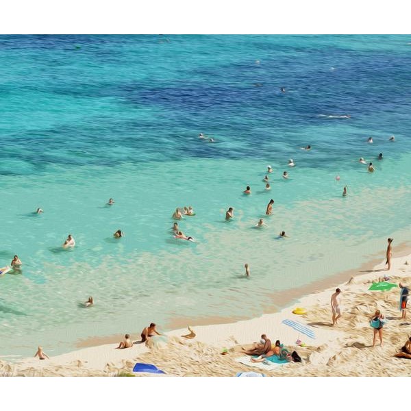 People Having Fun at the Beach - DIY Diamond Painting