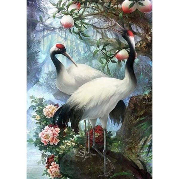 Red Crowned Crane - DIY Diamond Painting