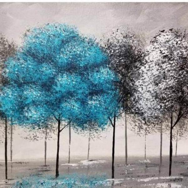 Unique Blue Tree - DIY Diamond Painting