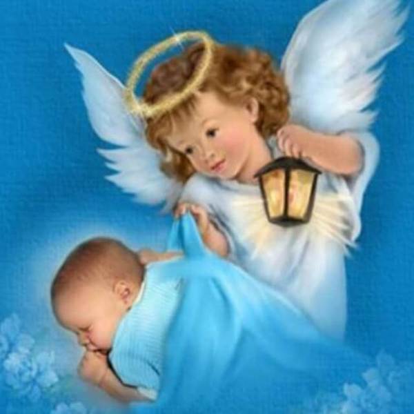 Baby with Little Angel #2 - DIY Diamond Painting
