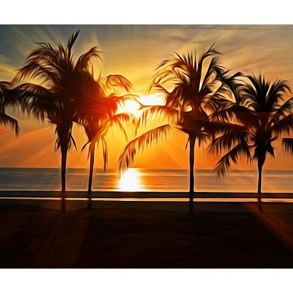 Beach View Sunset - DIY Diamond Painting