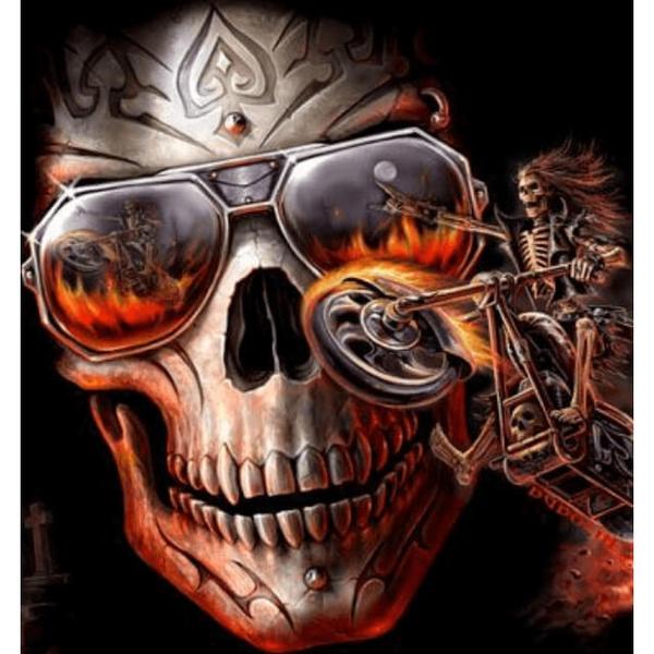 Flaming Skull - DIY Diamond Painting