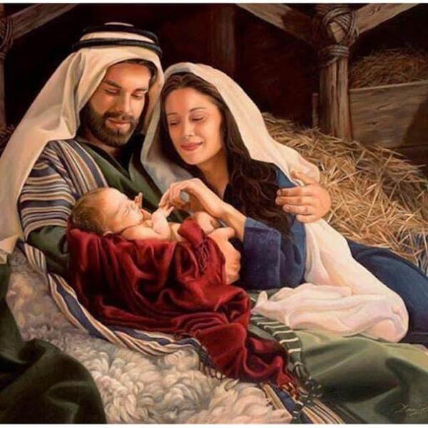 Virgin Mary, Joseph and Jesus Christ - DIY Diamond Painting