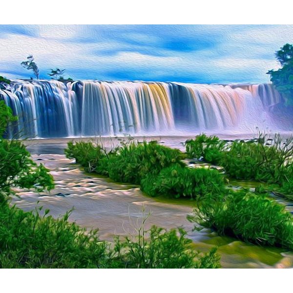 Waterfalls Portrait - DIY Diamond Painting