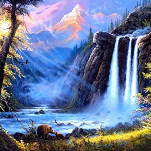 Waterfalls View - DIY Diamond Painting