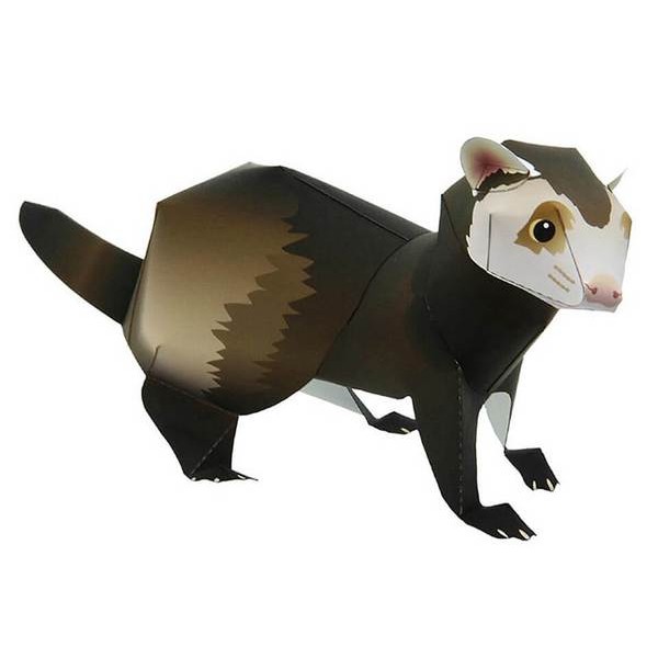 Ferret Weasel DIY 3D Origami
