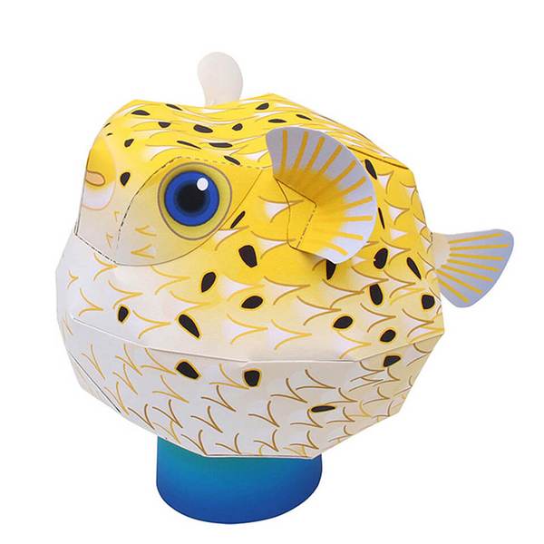 Porcupinefish Pufferfish DIY 3D Origami