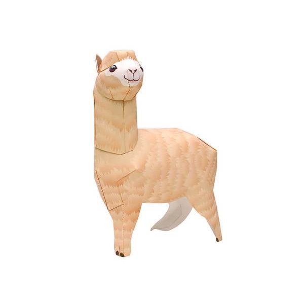 Huacaya Alpaca DIY 3D Origami