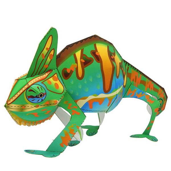Veiled Chameleon DIY 3D Origami