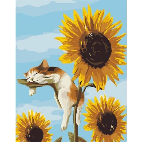 Resting Kitten - DIY Painting By Numbers