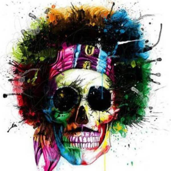 Colourful Skull -  DIY Diamond  Painting