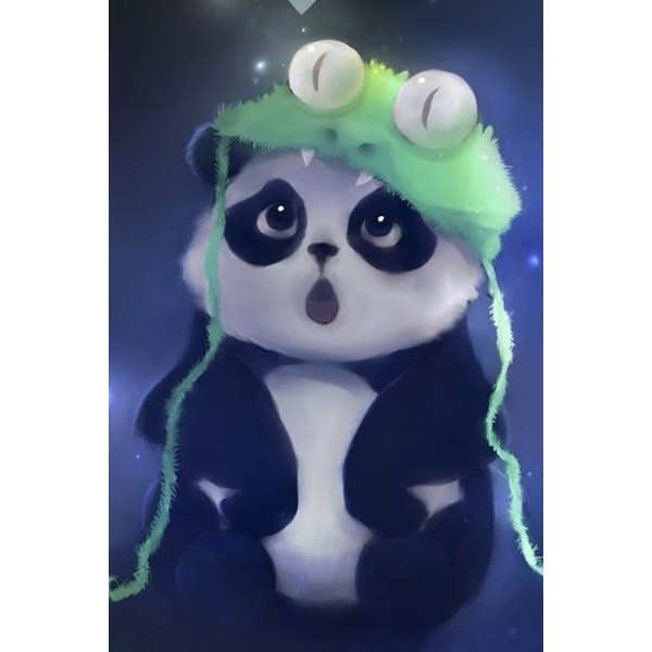 Panda in a Crocodile Bandana - DIY Diamond Painting