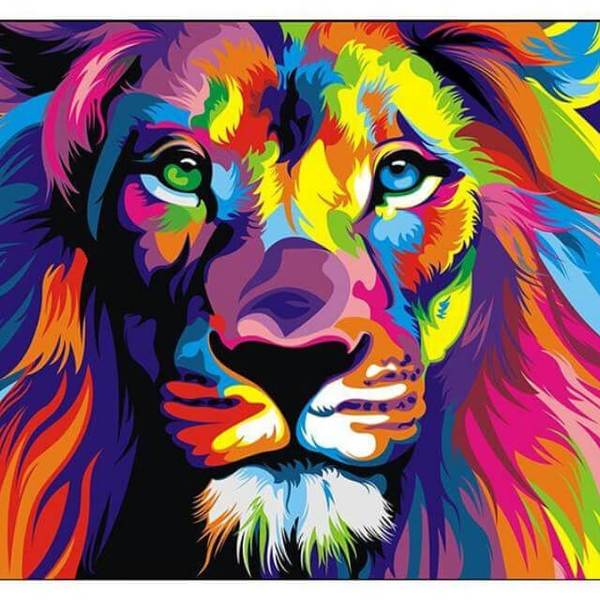 Colourful Lion - DIY Diamond  Painting