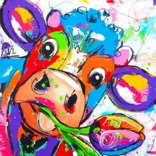 Colourful Cow - DIY Diamond  Painting
