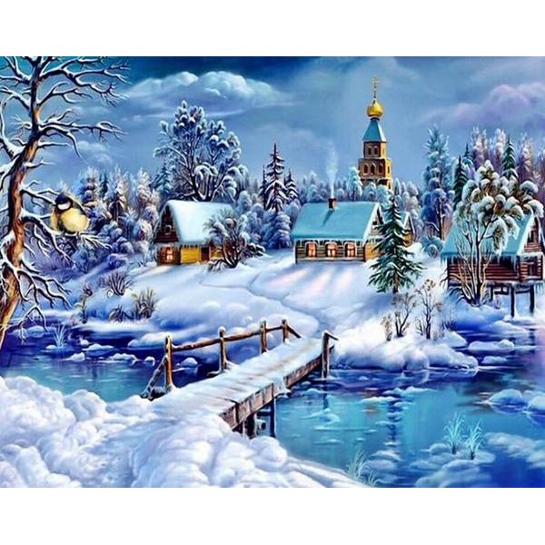 Winter Village - DIY Painting By Numbers