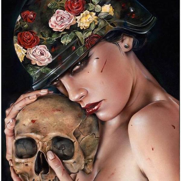 Woman and Skull - DIY Diamond Painting