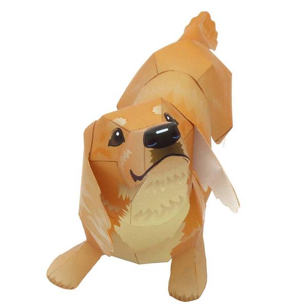 Dachshund Dog DIY 3D Origami