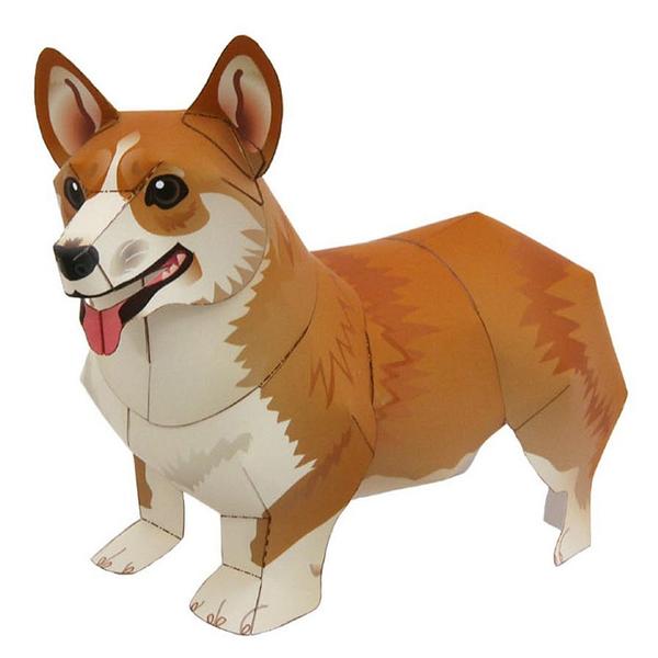 Welsh Corgi DIY 3D Origami
