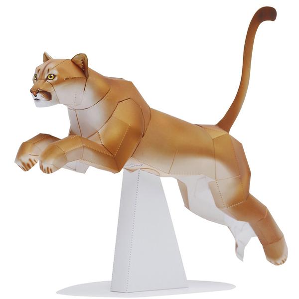Puma Cougar DIY 3D Origami