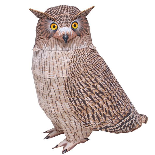 Blakiston's Fish Owl DIY 3D Origami