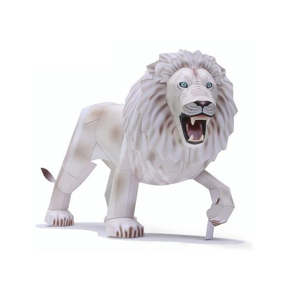 Africa White Lion DIY 3D Origami