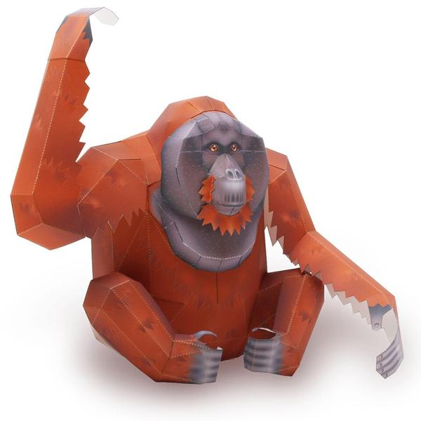 Orangutan Gorilla DIY 3D Origami