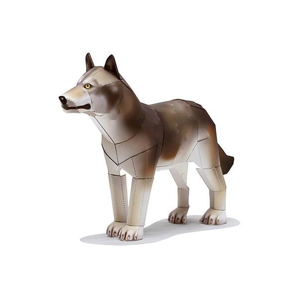 Gray Wolf DIY 3D Origami
