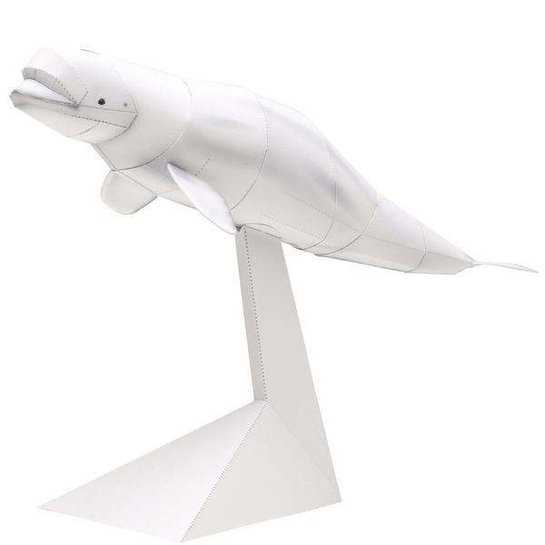 White Beluga Whale DIY 3D Origami