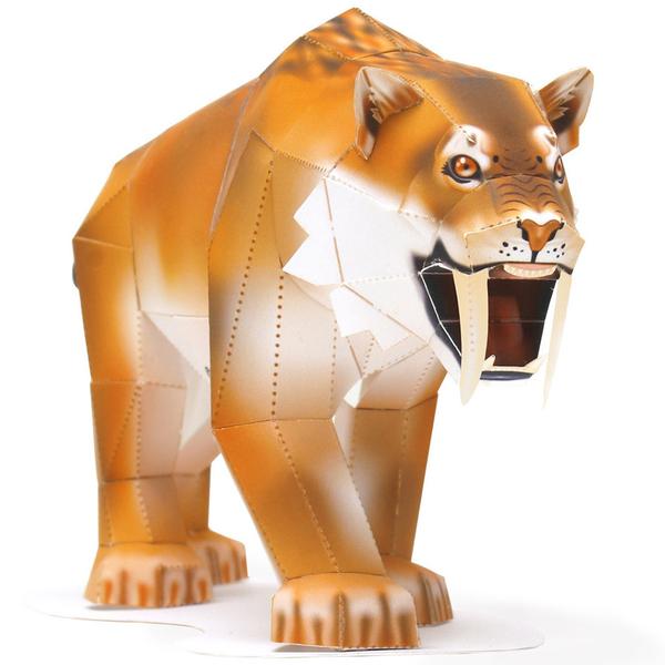 Smilodon Tiger DIY 3D Origami