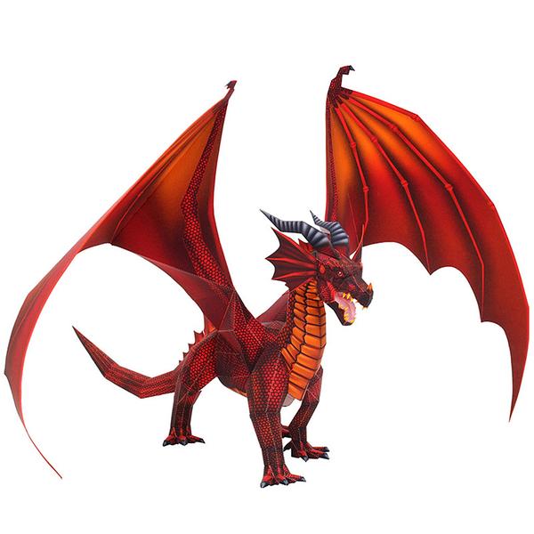 Red Dragon DIY 3D Origami