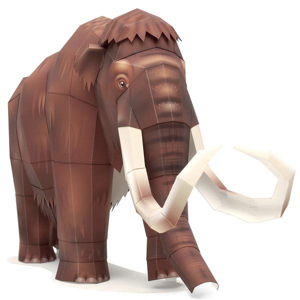 Mammoth Elephant DIY 3D Origami