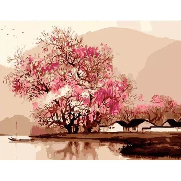 Pink Tree - DIY Painting By Numbers