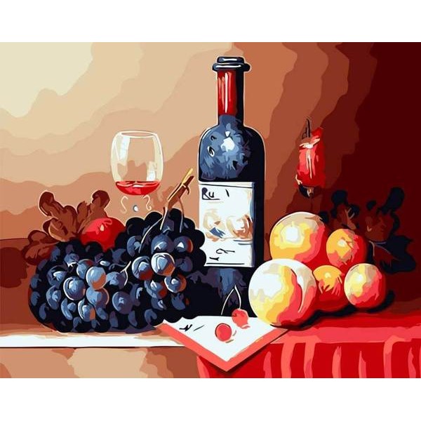 Grape and Wine - DIY Painting By Numbers