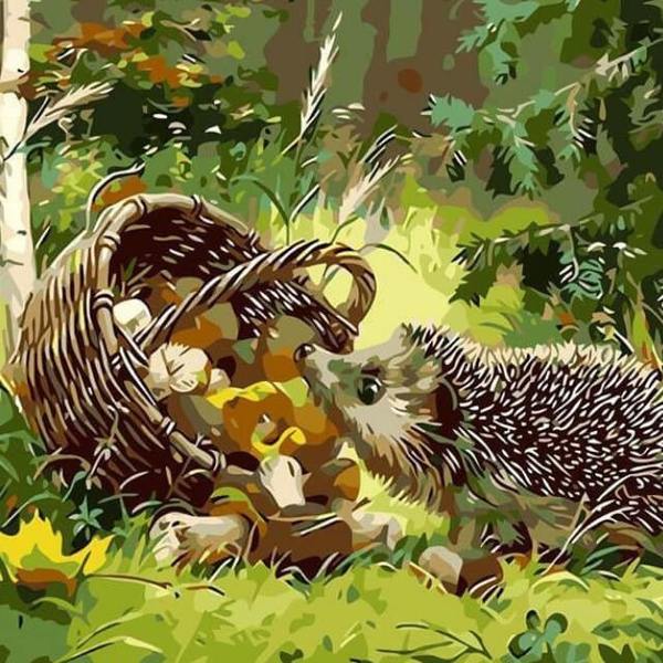 Hedgehog-  DIY Painting By Numbers