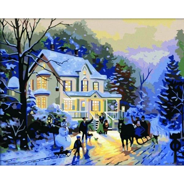 Winter Village - DIY Painting By Numbers