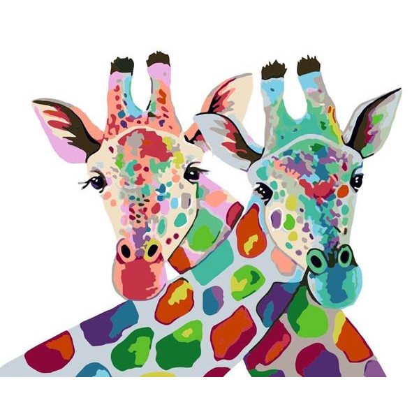 Happy Giraffes - DIY Painting By Numbers