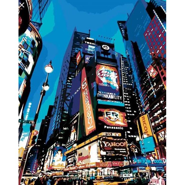 City at Night - DIY Painting By Numbers