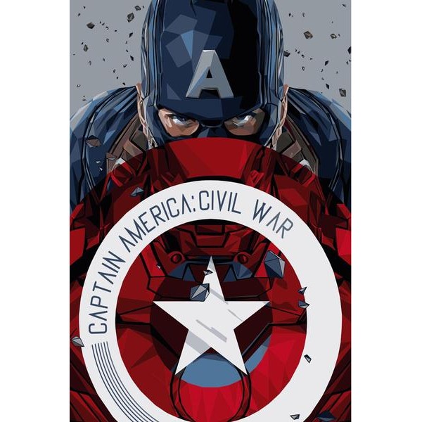 Captain America - DIY Painting By Numbers