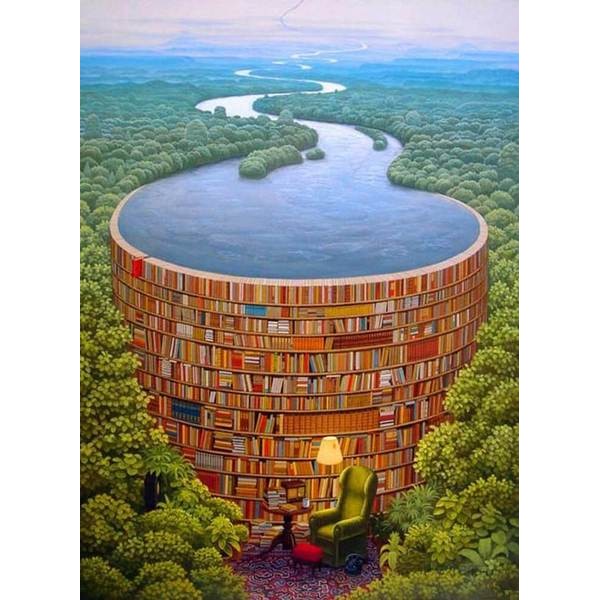 Books as Dam - DIY Painting By Numbers